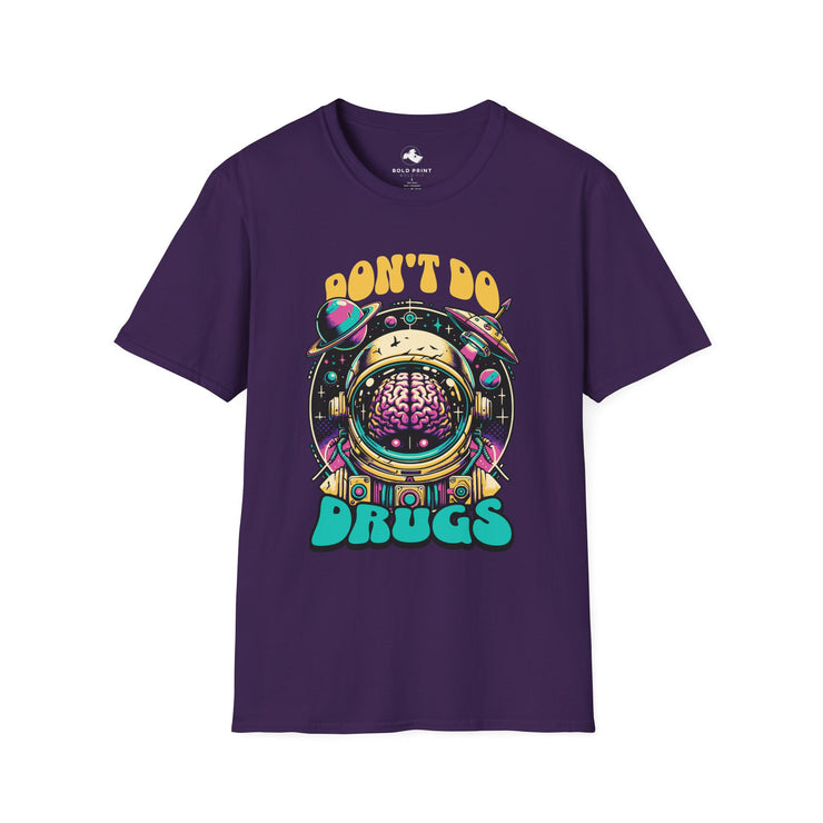 Psychedelic Space T-Shirt, Graphic Tee, Unisex Softstyle Shirt, Gift for Students, Unique Fashion Statement, Don't Do Drugs Design