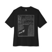 Artistic Landscape Oversized Tee Unisex Graphic Shirt, Nature Lover Gift, Relaxed Casual Wear