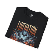 Liberation Graphic T-Shirt, Unisex Softstyle Tee, Adventure Wear, Gift for Outdoor Enthusiasts, Casual Style, Retro Shirt