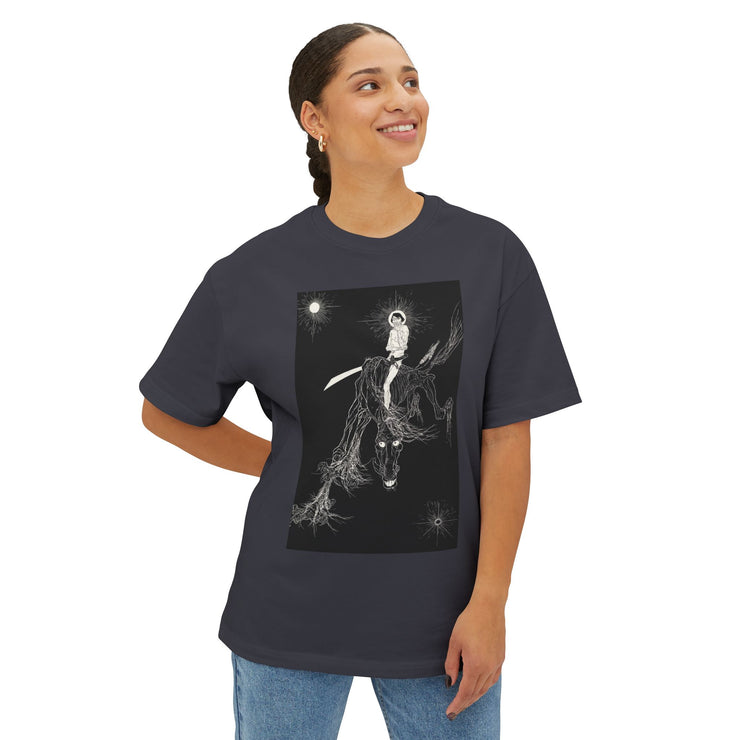 Artistic Unisex Oversized Tee - Dreamy Graphic T-Shirt, Casual Chic Top, Gift for Art Lovers, Stylish Summer Wear, Unique Streetwear