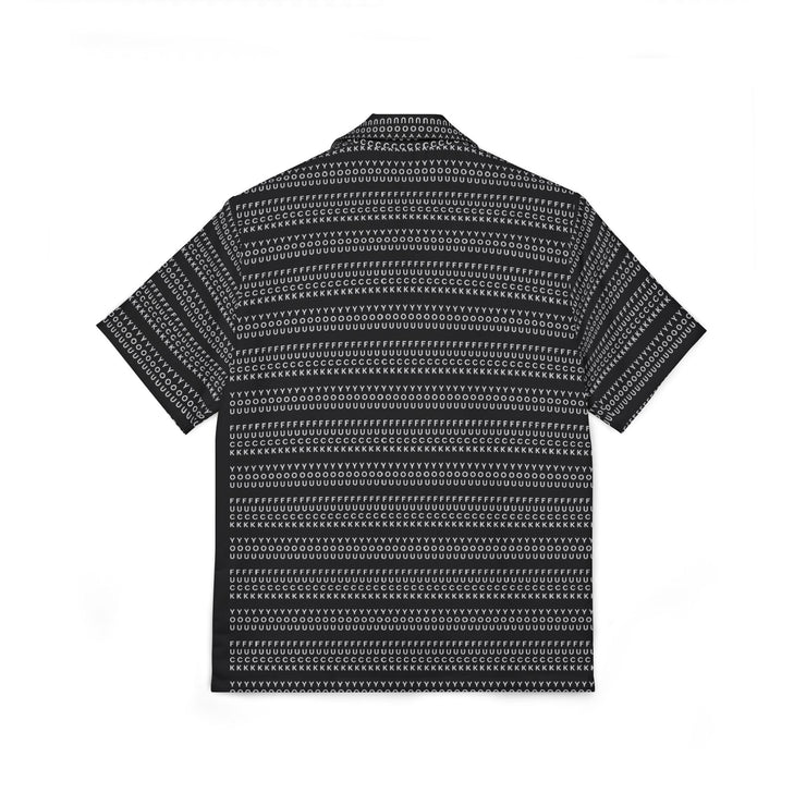 Men's Exploitive Print Hawaiian Camp Shirt, Cute Summer Shirt, Beachwear, Vacation Outfit, Boho Style Apparel, Trendy Summer Fashion