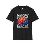 All of Human Knowledge T-Shirt, Unisex Tee, Gift for Nerds, Funny Science Shirt, Academic Humor Tee, Casual Wear