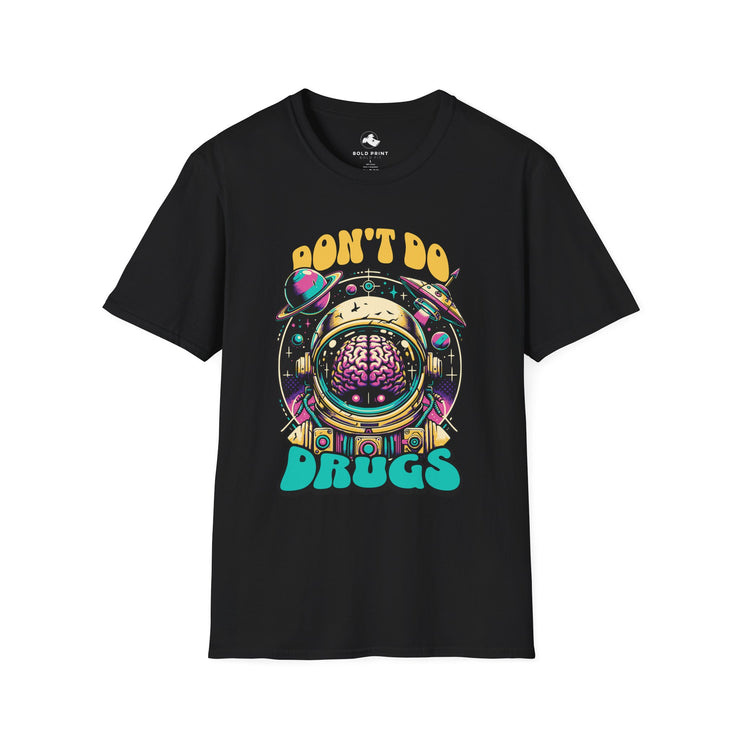 Psychedelic Space T-Shirt, Graphic Tee, Unisex Softstyle Shirt, Gift for Students, Unique Fashion Statement, Don't Do Drugs Design
