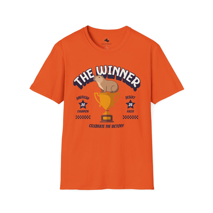 Champion T-Shirt, Celebrate the Victory Shirt, Unisex Softstyle Tee, Winner Tee, Gift for Sports Lovers