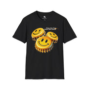 Smiley Face Unisex T-Shirt, Casual Graphic Tee, Fun Summer Shirt, Gift for Friends, Birthday Party Apparel, No Cap