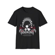 Gooning Black Softstyle T-Shirt, Unisex Graphic Tee, Casual Streetwear, Anime Lover Gift, Unique Fashion Statement