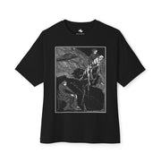 Gothic Art Unisex Oversized Boxy Tee, Trendy Graphic T-Shirt, Casual Wear, Unique Gift, Artistic Apparel