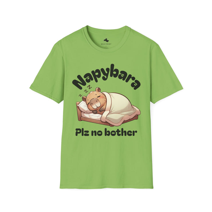 Naptime Napybara Unisex T-Shirt, Cute Animal Tee, Gift for Animal Lovers, Pajama Shirt, Relaxation Outfit, Cozy Casual Wear