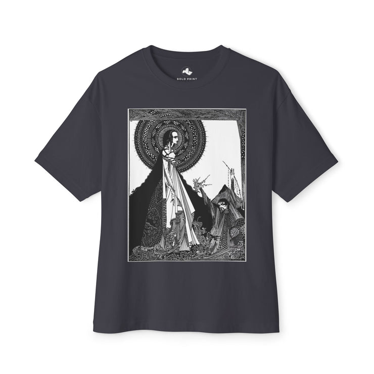 Artistic Oversized Boxy Tee Unique Graphic Streetwear T-Shirt, Eco-Friendly Gift for Art Lovers