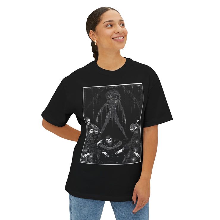 Dark Aesthetic Oversized Tee Unisex Gothic Streetwear Shirt, Gift for Art Lovers