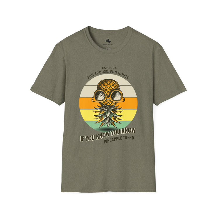 Unisex Pineapple Trend Tee | Casual Summer Style T-Shirt, Beachwear, Gift for Friends, Fun Spouse Tee, Retro Vibe
