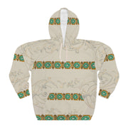 Elegant Floral AOP Unisex Pullover Hoodie, Cozy Streetwear, Gift for Her, Casual Layering, Unique Graphic Hoodie