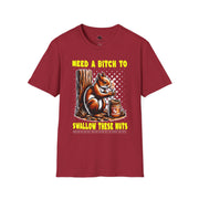 Funny Squirrel T-Shirt, Unisex Humor Tee, Animal Lover Gift, Casual Wear, Quirky Gift for Friends