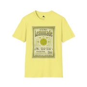 Refreshing Lemonade Graphic T-Shirt, Summer Casual Wear, Gift for Lemon Lovers, Fun Graphic Tee, Unisex Softstyle Shirt