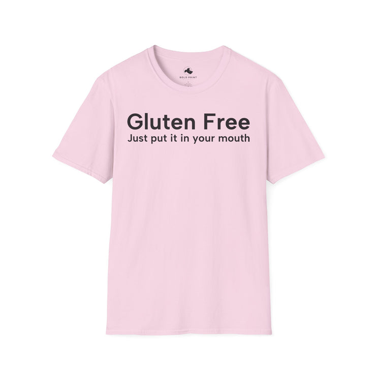 Unisex Softstyle T-shirt, Statement Tee, Funny Shirt, Pickup Line Comment T-Shirt, "Gluten Free", Quote Shirt
