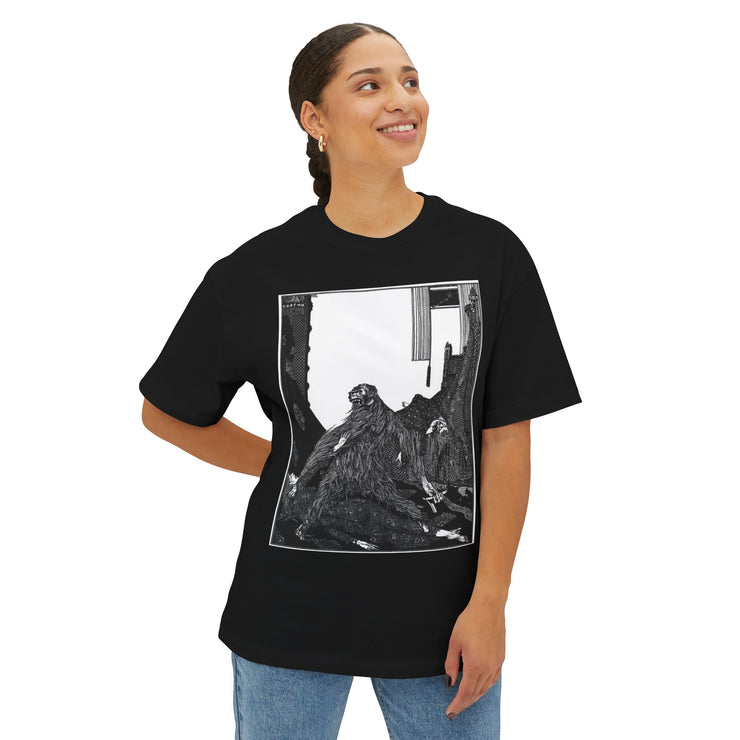 Artistic Oversized Graphic Tee Unisex Streetwear Shirt, Gift for Art Lovers