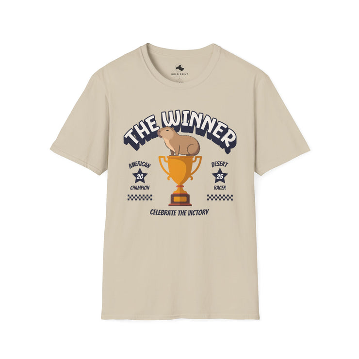 Champion T-Shirt, Celebrate the Victory Shirt, Unisex Softstyle Tee, Winner Tee, Gift for Sports Lovers