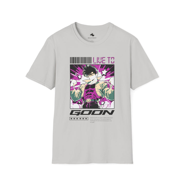 Streetwear Graphic Tee, Retro Anime T-Shirt, Casual Unisex Top, Gift for Anime Lovers, Trendy Softstyle Shirt, Gooner, Goon