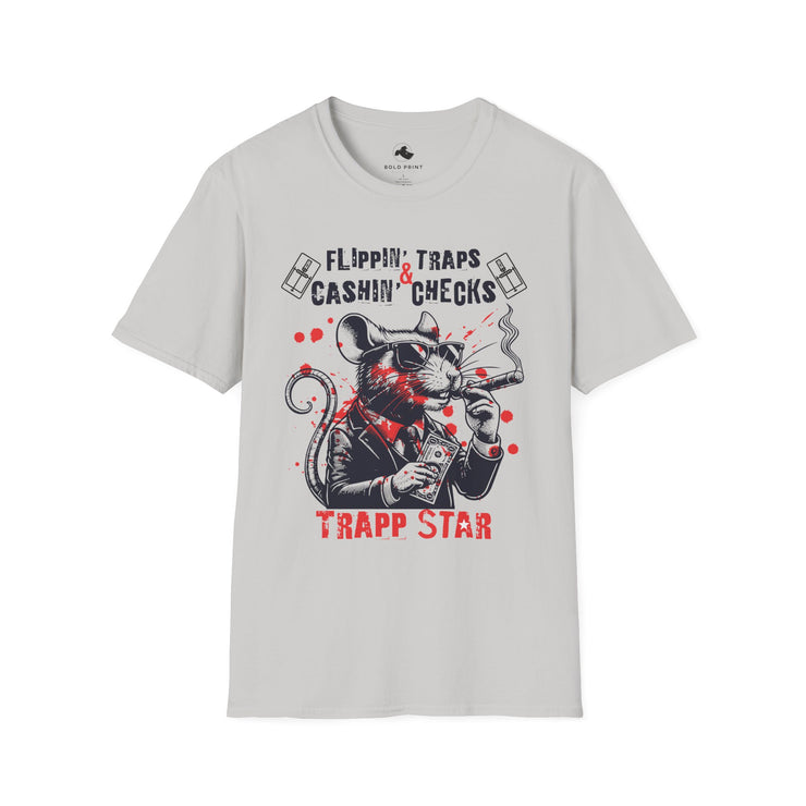 Trapp Star Unisex Softstyle T-Shirt - Casual Humor Tee, Gift for Music Lovers, Streetwear, Birthday, Everyday Style