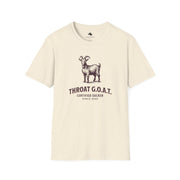 Throat G.O.A.T. Unisex Softstyle T-Shirt | Funny Goat Tee, Gift for Animal Lovers, Casual Wear, Birthday Present, Statement Top