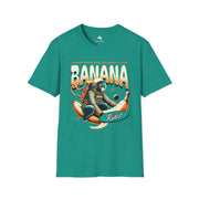 Cool Monkey Banana Rider T-Shirt | Fun Graphic Tee for Animal Lovers, Unisex Summer Style, Gift for Kids and Adults