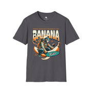 Cool Monkey Banana Rider T-Shirt | Fun Graphic Tee for Animal Lovers, Unisex Summer Style, Gift for Kids and Adults