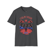 Calm Your Tits Unisex Softstyle T-Shirt | Funny Graphic Tee, Gift for Him/Her, Casual Wear, Summer Essentials, Everyday Comfort
