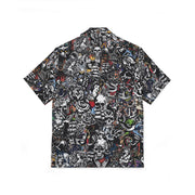 Men's AOP Hawaiian Camp Shirt, Casual Beachwear, Tattoo Vibes, Summer Parties, Vacation Style, Gift for Him