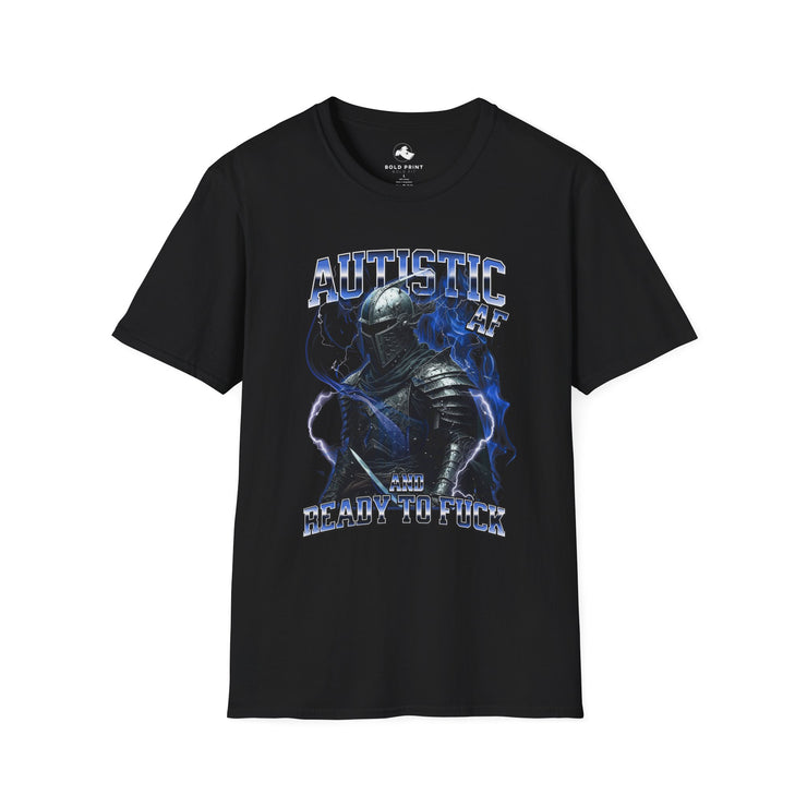 Unisex Autism Awareness T-Shirt, Ready to Fight Graphic Tee, Softstyle Shirt for Support, Gifts for Autism Acceptance, Unique Casual Wear