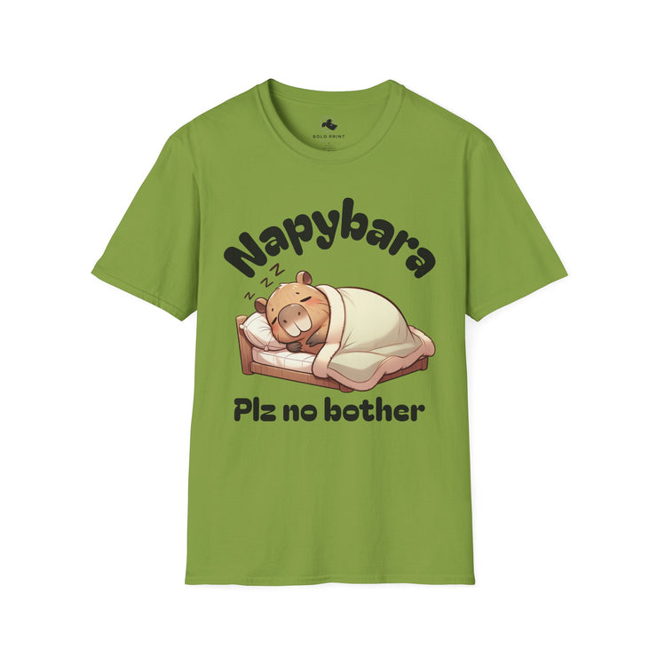 Naptime Napybara Unisex T-Shirt, Cute Animal Tee, Gift for Animal Lovers, Pajama Shirt, Relaxation Outfit, Cozy Casual Wear