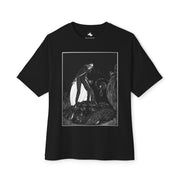 Gothic Art Oversized Tee Unisex Graphic Streetwear Shirt, Gift for Art Lovers