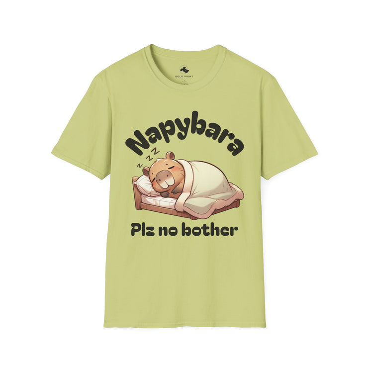 Naptime Napybara Unisex T-Shirt, Cute Animal Tee, Gift for Animal Lovers, Pajama Shirt, Relaxation Outfit, Cozy Casual Wear