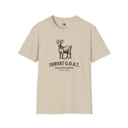 Throat G.O.A.T. Unisex Softstyle T-Shirt | Funny Goat Tee, Gift for Animal Lovers, Casual Wear, Birthday Present, Statement Top