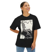 Artistic Black Oversized Tee Unisex Streetwear Graphic T-Shirt for Art Lovers