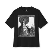 Artistic Oversized Boxy Tee Unique Graphic Streetwear T-Shirt, Eco-Friendly Gift for Art Lovers
