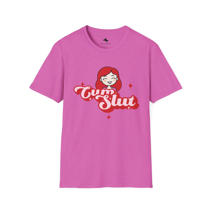Unisex Graphic T-Shirt with Fun Sassy Design, Trendy Shirt, Casual Wear, Gift Idea for Her, Statement Tee Cum Slut