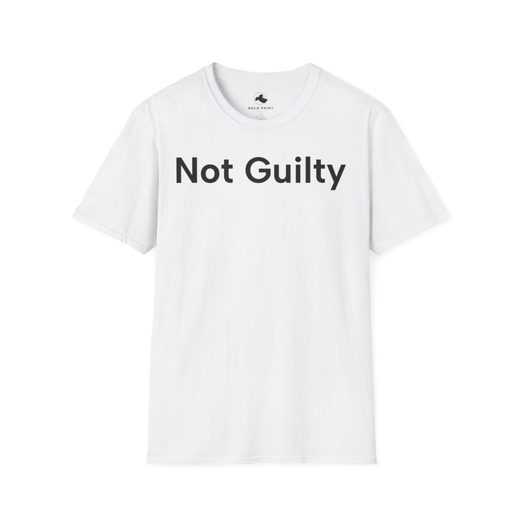 Unisex Softstyle T-shirt, Statement Tee, Funny Shirt, Pickup Line Comment T-Shirt, "Not Guilty", Quote Shirt