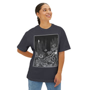 Artistic Unisex Oversized Boxy Tee with Unique Graphic Print, Casual Wear, Gift for Art Lovers, Comfy Summer Top, Perfect for Festivals