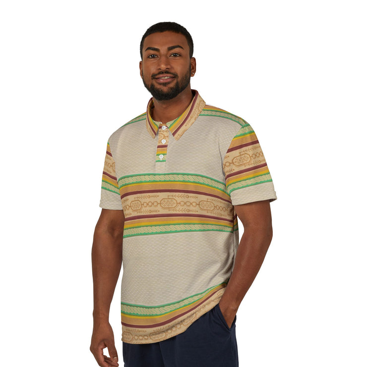 Vibrant Patterned Polo Shirt, Casual Wear, Summer Fashion, Perfect for Beach Days, Unique Gift for Him