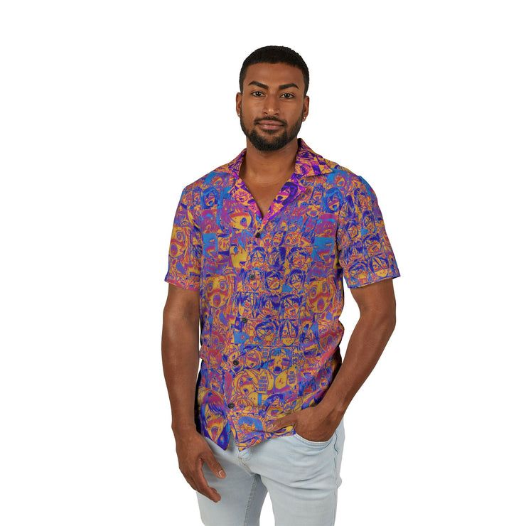 Vibrant Men's Hawaiian Camp Shirt - Perfect for Beach Days, Summer Parties, Casual Outings, Vacation Wear, and Trendy Street Style