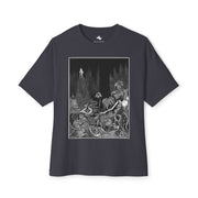 Artistic Unisex Oversized Boxy Tee with Unique Graphic Print, Casual Wear, Gift for Art Lovers, Comfy Summer Top, Perfect for Festivals