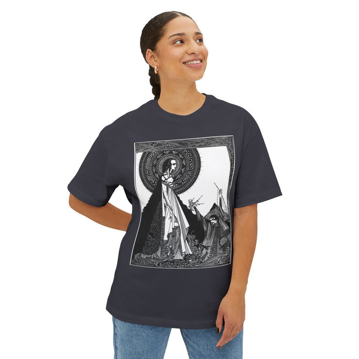 Artistic Oversized Boxy Tee Unique Graphic Streetwear T-Shirt, Eco-Friendly Gift for Art Lovers