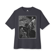 Gothic Art Unisex Oversized Boxy Tee, Trendy Graphic T-Shirt, Casual Wear, Unique Gift, Artistic Apparel