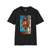 Summer Vacation Hot Air Balloon Unisex Softstyle T-Shirt, Beachwear, Travel Tee, Gift for Travelers, Vacation Shirt