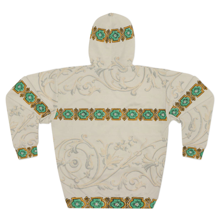 Elegant Floral AOP Unisex Pullover Hoodie, Cozy Streetwear, Gift for Her, Casual Layering, Unique Graphic Hoodie