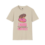 Funny Donut Humor Unisex T-Shirt, Casual Tee for Food Lovers, Gag Gift, Birthday Celebration, Snack Enthusiast