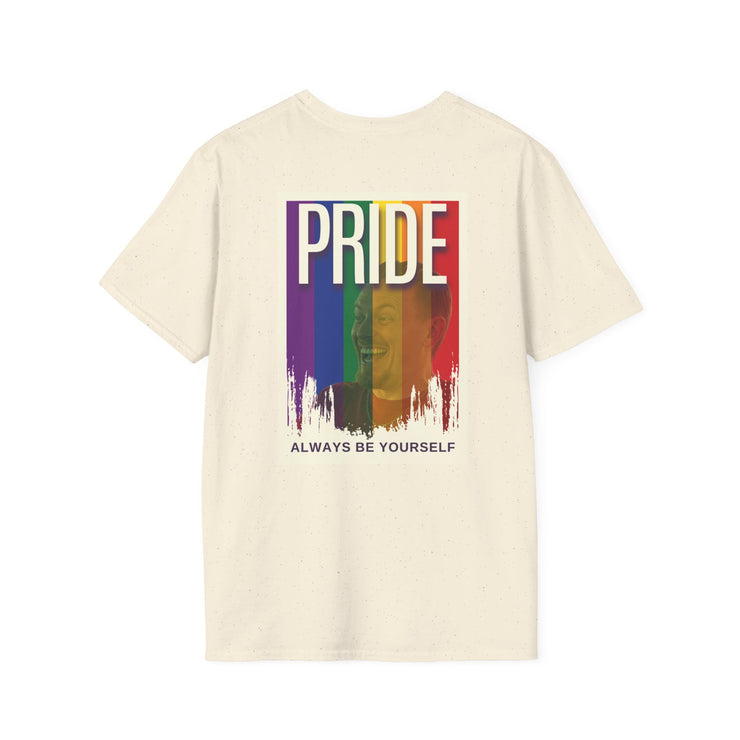 Unisex Pride T-Shirt, Softstyle Tee, Always Be Yourself Shirt, LGBTQ+ Apparel, Festival Clothing, Gift for Pride Month V2