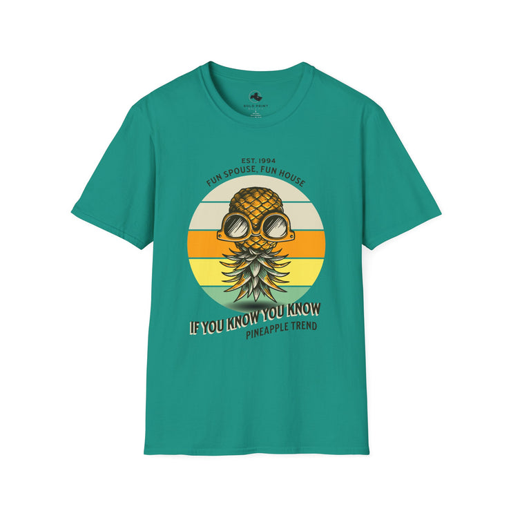 Unisex Pineapple Trend Tee | Casual Summer Style T-Shirt, Beachwear, Gift for Friends, Fun Spouse Tee, Retro Vibe
