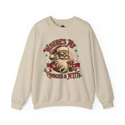 Christmas Sweatshirt — 'Where's My Cookies & Milf' Santa Holiday Crewneck - Bold PrintChristmas Sweatshirt — 'Where's My Cookies & Milf' Santa Holiday CrewneckSweatshirtChristmas Sweatshirt — 'Where's My Cookies & Milf' Santa Holiday Crewneck