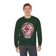Crewneck Sweatshirt — "Who Is Coming Down Your Throat" Retro Santa Horror Graphic - Bold PrintCrewneck Sweatshirt — "Who Is Coming Down Your Throat" Retro Santa Horror GraphicSweatshirtCrewneck Sweatshirt — "Who Is Coming Down Your Throat" Retro Santa Horror Graphic
